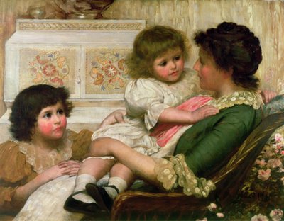 Die Frau des Künstlers und ihre zwei Töchter von Henry Marriott Paget